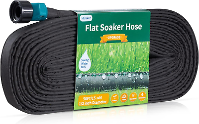 #ad Flat Soaker Hose 15 25 30 50 75 100 150 FT for Garden Beds 50 Ft 1 2quot; Linkable $43.86