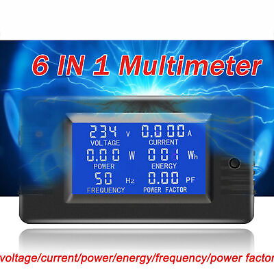#ad Digital Power Watt Meter Monitor Voltage Wh Voltmeter Ammeter 100A LCD Panel US $17.98
