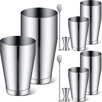 #ad 8 Pieces 18 oz 28 oz Cocktail Shaker Bar Set Stainless Steel Drink Shaker Pro... $34.59