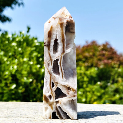 #ad 63g Natural sphalerite obelisk quartz crystal energy column Reiki healing $25.00