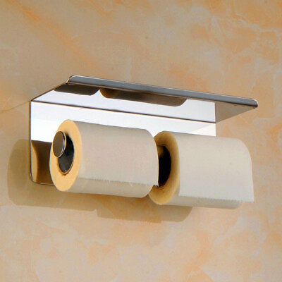 #ad Bathroom Tissue Holder with Shelf for Home Hotel Mall $36.99