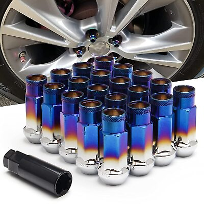 #ad 20PCS M12x1.25mm Extended Steel Open Ended wheel Lug Nuts For Toyota Honda $23.89