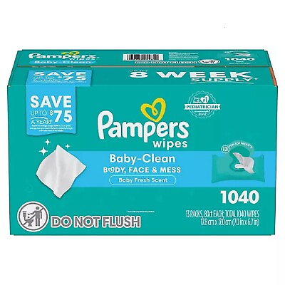 #ad Pampers Scented Baby Fresh Baby Wipes 13 Packs 1040 ct. $40.98