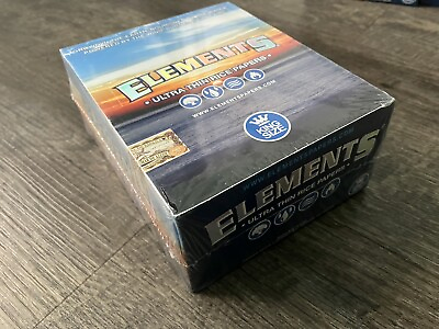 #ad NEW FULL BOX ELEMENTS KING SIZE ULTRA THIN RICE ROLLING PAPERS 50 PACKS $20.00
