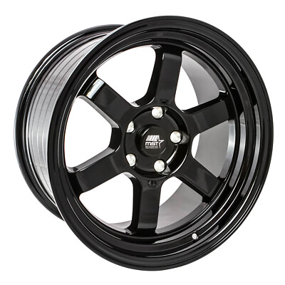 #ad MST Time Attack Rim 16X8 5x114.3 Offset 20 Glossy Black Quantity of 1 $158.89