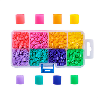 #ad 1 Box Tube PE DIY Melty Beads Fuse Beads Refills for Kids 5x5mm Hole 3mm 1100pcs $9.19