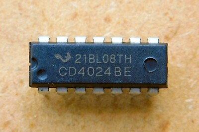 #ad 10 Pcs CD4024 CD4024BE 7 Stage Binary Counter Divider IC Fast USA Shipping $12.95