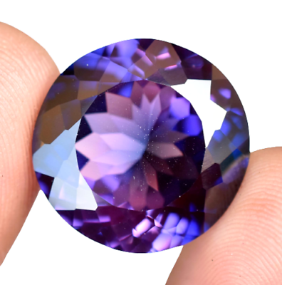 #ad 9.00 Ct Natural Certified Ceylon Purple Blue Sapphire Round Cut loose Gemstone $24.22