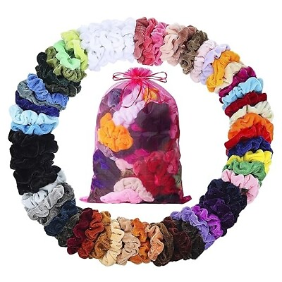 #ad Velvet Hair Scrunchies for Women#x27;s Hair 60 Pack Velvet Scrunchies for Hair Ties $15.63