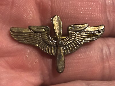#ad WWII WW2 Era Aviator Pilot Wings Propeller Military Pin $12.95