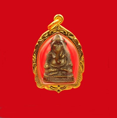 #ad Rare Amulet Ganesh Elephant God Ganesha Pendant Om Ganpati Hindu Idol Talisman $28.89