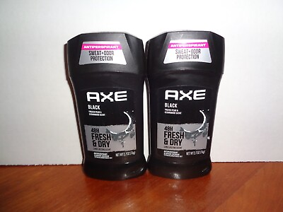 #ad Lot of 2 Axe BLACK 48H Anti Sweat Antiperspirant Solid Stick 2.7oz Exp 08 2024 $11.95