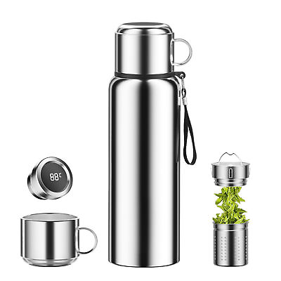#ad 600 800 1000 1200 1500MLStainless Steel Vacuum Flask with Temperature Display $23.82