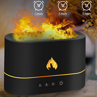 #ad 250ml USB Air Purify Humidifier Essential Oil Diffuser Water 3D Flame Mist Decor $19.98