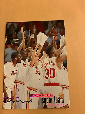 #ad #10 Houston rockets Super Team 1993 94 Stadium club Set Break members only $5.49