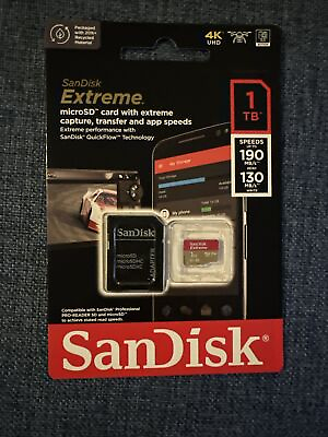 #ad SanDisk Extreme 1TB Class 3 MicroSDXC UHS I Memory Card $70.00