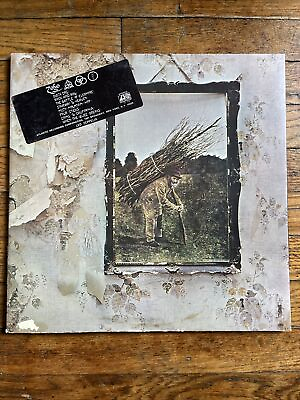 #ad LED ZEPPELIN IV Zoso LP COLUMBIA RECORD CLUB CRC WITH HYPE STICKER $55.00