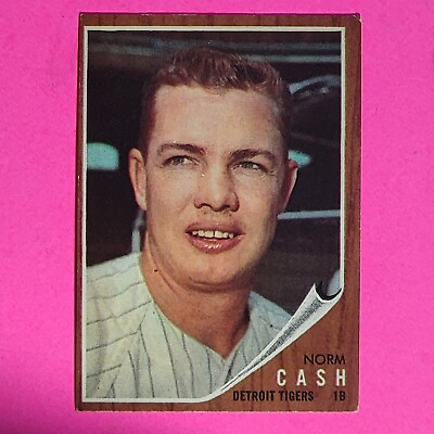 #ad 1962 Topps Baseball #250 Norm Cash Tigers Ex Mt Vintage Card $5.99