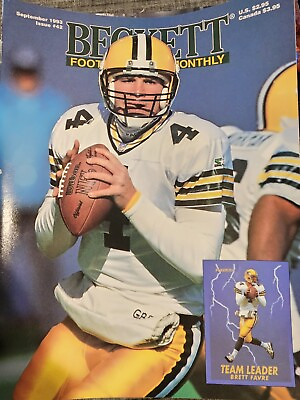 #ad Beckett Football Card Magazine #42 September 1993 Brett Favre Junior Seau $3.00