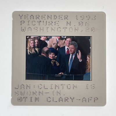 #ad Bill Clinton Takes Oath as 42nd President S26013 SD11 35mm Slide $16.00