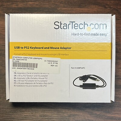 #ad StarTech USB to PS2 Keyboard and Mouse Adapter USBPS2PC $12.95