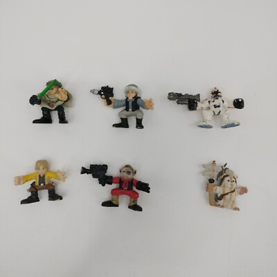 #ad Six Star Wars Figurines Hasbro LFT Small Multiple Characters $25.00