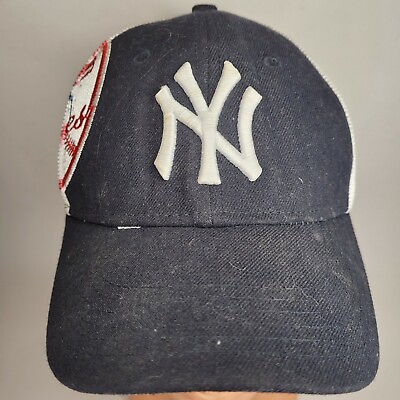 #ad HAT CAP New Era 39Thirty New York Yankees Black White Mesh Child Youth Stretch $9.95
