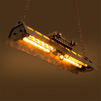 #ad Industrial Iron Chandelier Loft Rustic Steampunk Pendant Light LED Ceiling Lamp $119.00