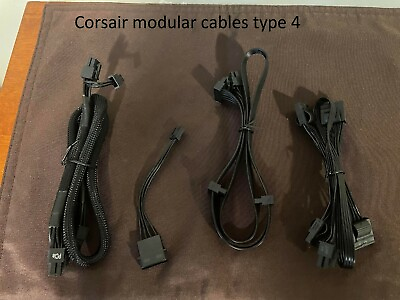 Corsair Type 3 4 Sata Molex EPS Modular Genuine Cable for Corsair Power Supply AU $11.00