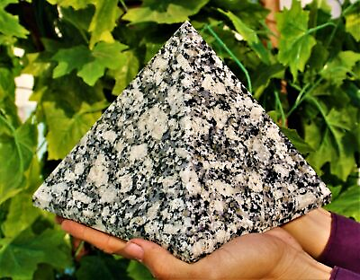 #ad Huge 175mm White Pegmatite Mineral Crystal Healing Energy Gemstone Decor Pyramid $437.73