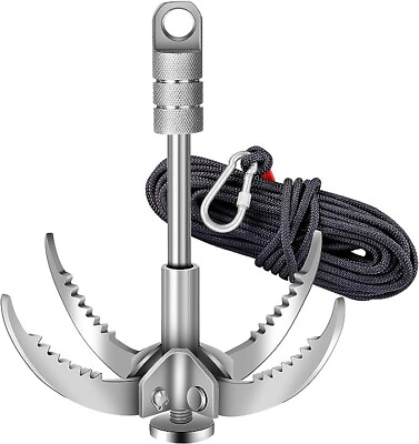 #ad Grappling Hooks Survival Claw Multifunctional Stainless Steel Hook with Nylon $132.25