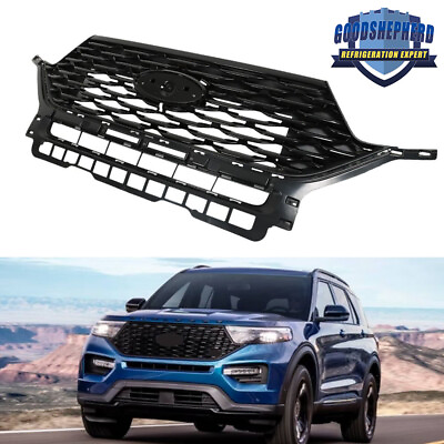 #ad For 2020 2021 2022 Ford Explorer Front Upper Grille Glossy Black Replace Grill $177.68