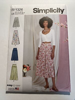 #ad Simplicity￼ Pattern R11326 Size 16 24 Mrs. Skirts nn $3.10