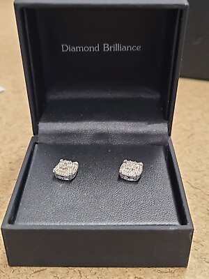#ad Diamond Multi Halo Stud Earrings 1 10 ct. t.w. in Sterling Silver Square $24.95