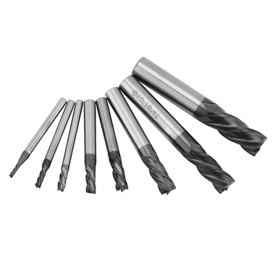 #ad 8pcs 2 12mm 4 Flutes Carbide End Mill Set Milling Cutter Tool Repair Tool $37.36