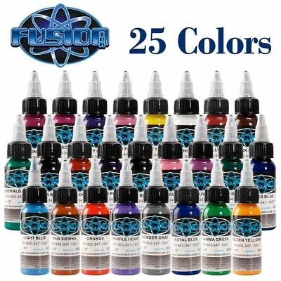 #ad TAttoo Ink 16 25 Colors Set 1 Oz 30Ml Bottle Pigment Kit 3D Makeup Beauty Ink $43.99