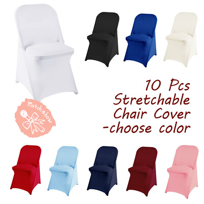 #ad Spandex Folding Chair Cover Wedding Party in 10 25 30 50 100 pcs Pick your color $185.89