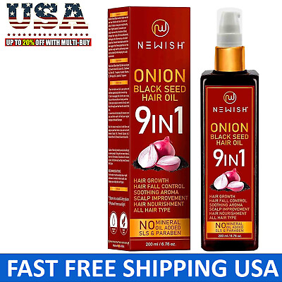 #ad NEW Onion Hair Oil for Hair Growth amp; Hair Fall Control With Black Seed 200ml $15.99