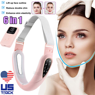 #ad US Facial Lifting Massager Machine LED Photon Therapy Face Slimming Double Chin $8.08