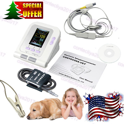 #ad Cat Dog Animal Automatic Blood Pressure Monitor CONTEC08A VET SPO2 Tongue Probe $74.99