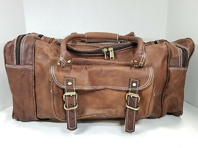 #ad Classy Leather Bags Genuine Leather Traveler Overnight Weekender Duffle Bag 21quot; $68.93