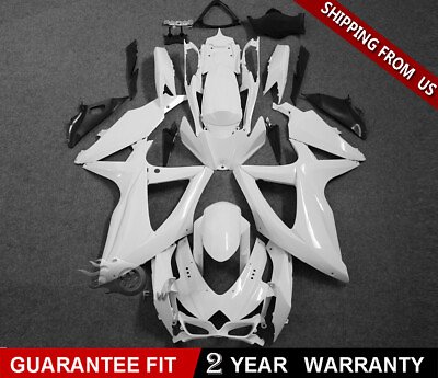 #ad Bodywork fairing kit Unpainted White ABS for SUZUKI GSX R 600 750 2008 2010 2009 $223.50