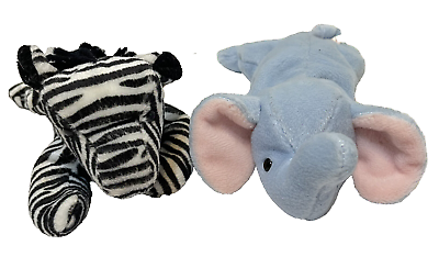 #ad VTG Retired 1995 TY Beanie Babies Peanut the Elephant Ziggy the Zebra Lot 2 $12.52