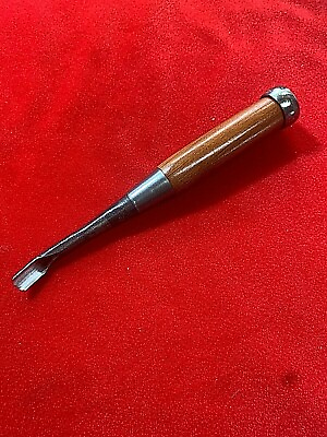 #ad Japanese carving knife Small type White Steel #1 Curve Uchimaru 9mm 曲鑿 $35.28