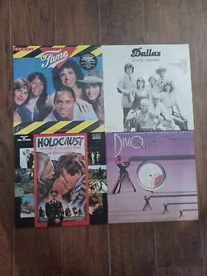 Lot of 4 TV Show Themes Vinyl LPs The Kids From Fame Dallas Holocaust Chips $18.74