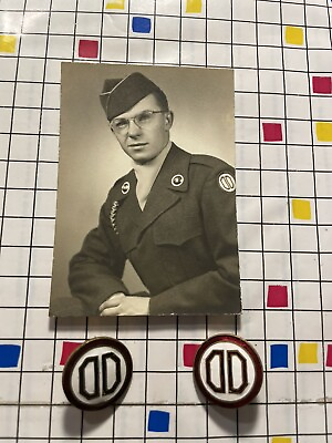 #ad Original WW2 31 Infantry Division Pin Photo Grouping DI DUI crest PB $22.00