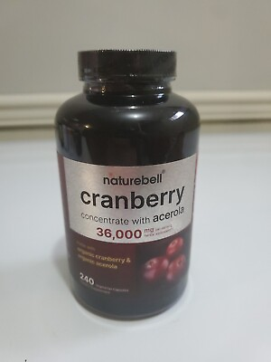 #ad Cranberry Pills 36000Mg with Acerola 240 Veggie Capsules 100:1 Fresh Cranber $26.65