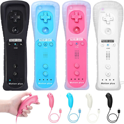 #ad Built in Motion Plus Remote Controller Nunchuck Case For Nintendo Wii Wii U $9.29