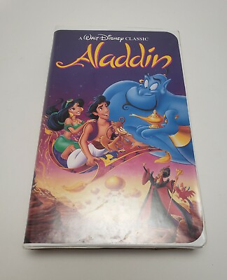 #ad Vintage Disney Aladdin Classic Black Diamond VHS Tape #1662 1993 $880.00
