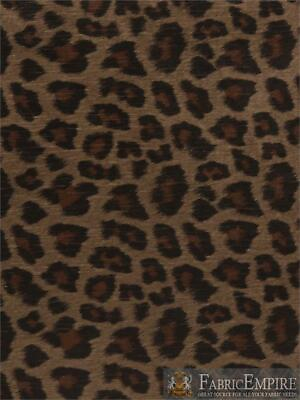 #ad Chenille Velvet Leopard Panthera print Fabric Upholstery 54quot; WIDE SOLD BTY $19.99
